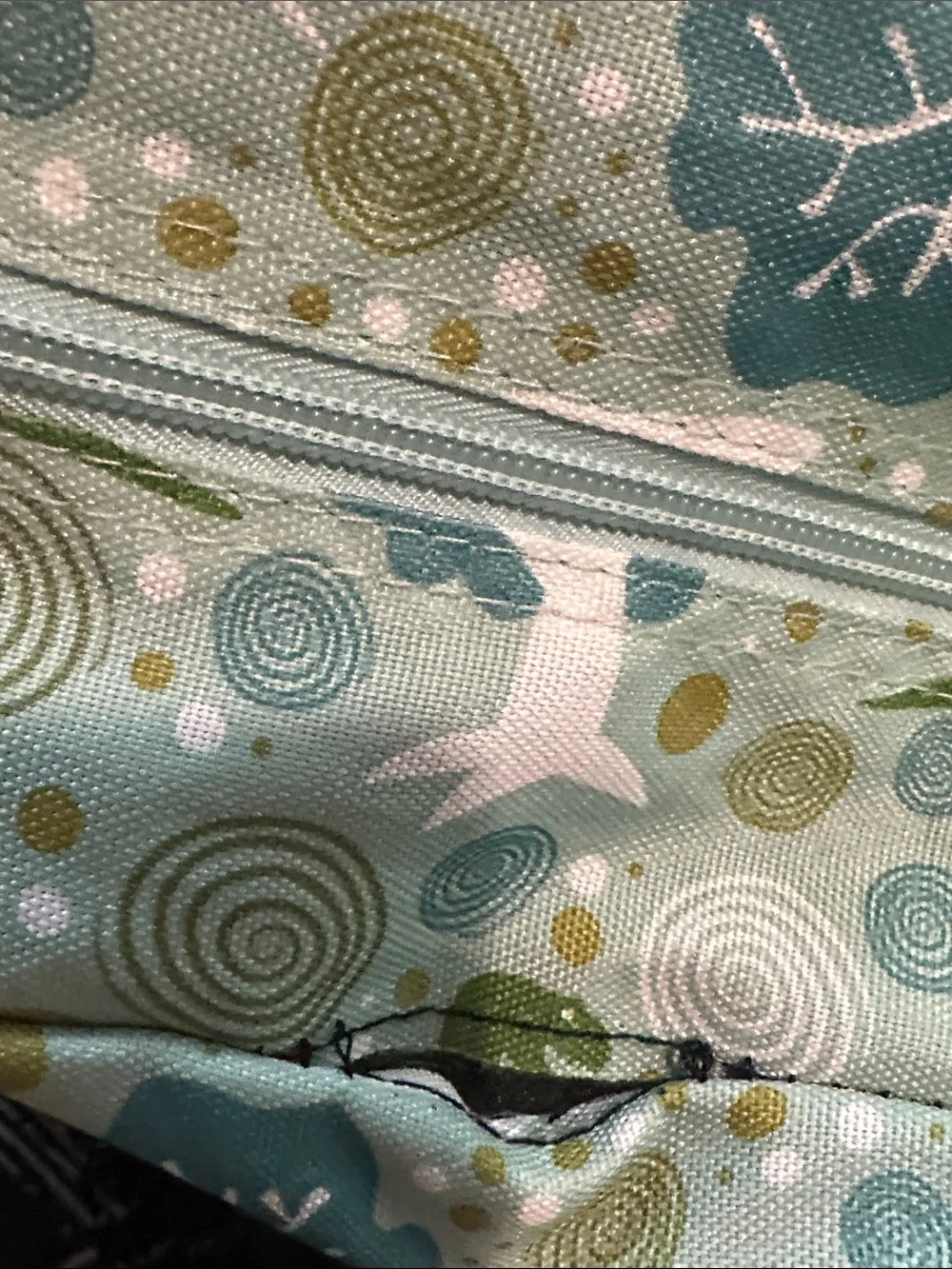 Kids Dino Print Duffle Bag in Mint and Green
